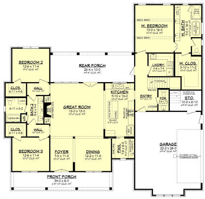 Main Floor  for House Plan #041-00399