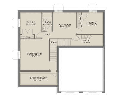 Basement for House Plan #2802-00414