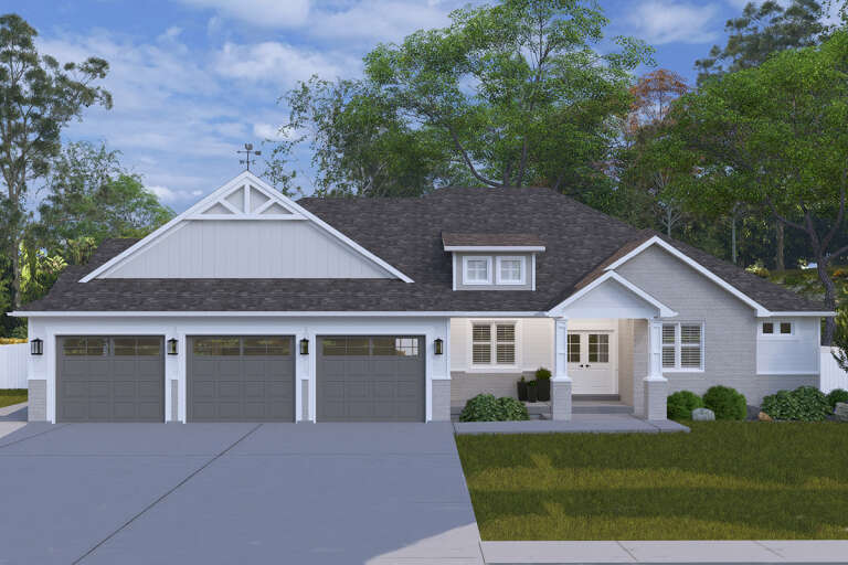 House Plan House Plan #33721 Front Elevation 