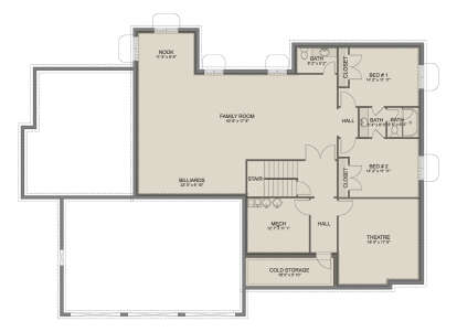 Basement for House Plan #2802-00415