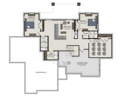 Basement for House Plan #5387-00009