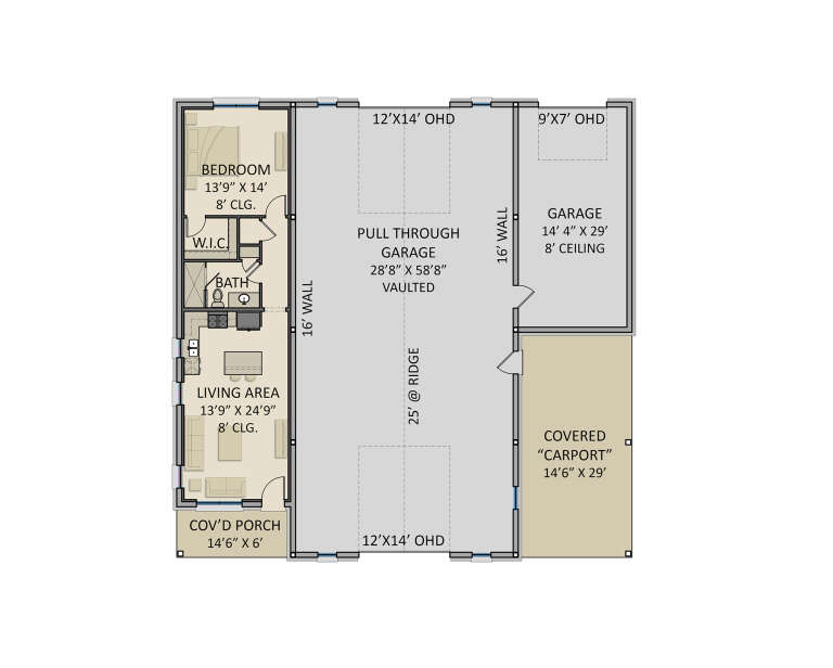 House Plan House Plan #33723 Drawing 1