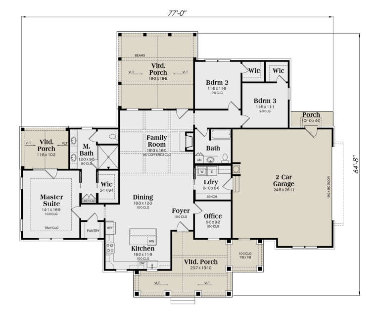 House Plan House Plan #33725 Drawing 1