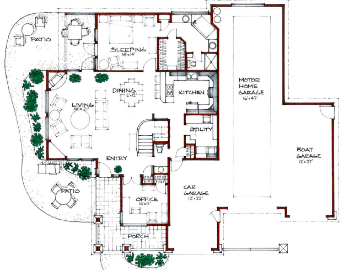 Floorplan 1 for House Plan #192-00034