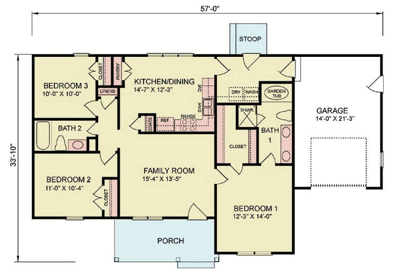 House Plan House Plan #33731 Drawing 1