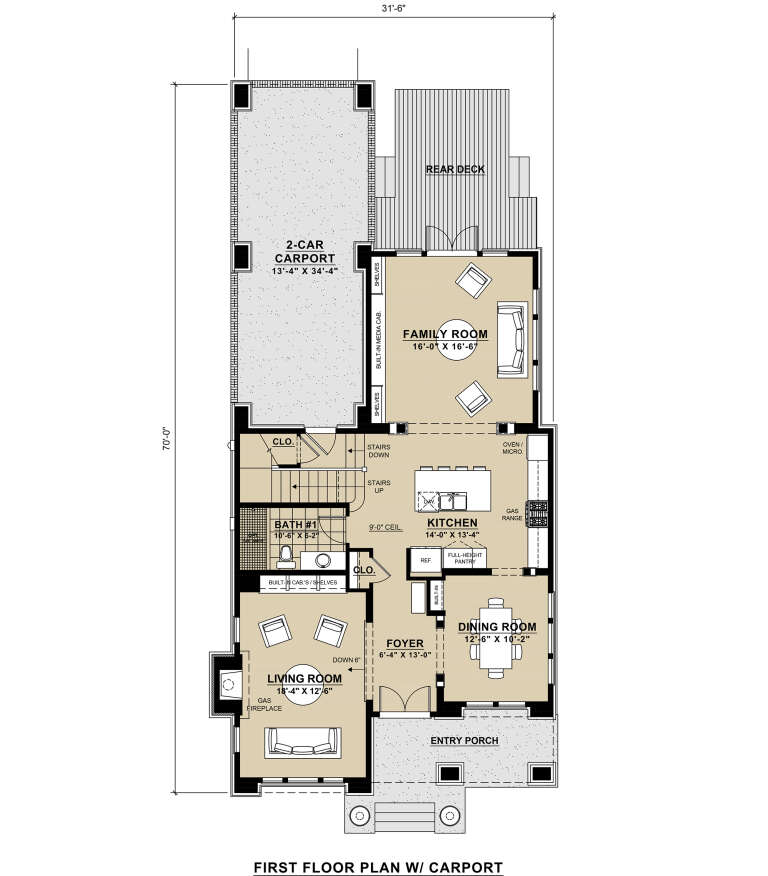 House Plan House Plan #33732 Drawing 1