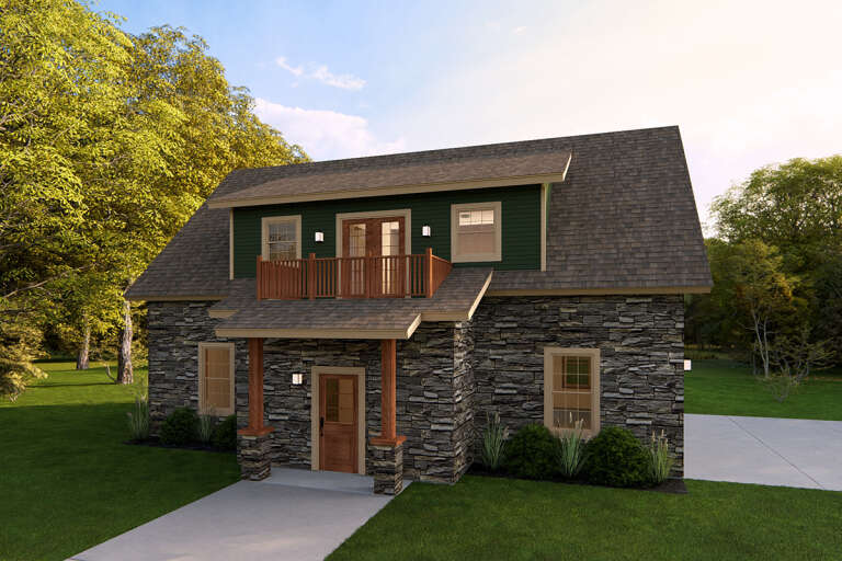 House Plan House Plan #33742 Angled Front Elevation