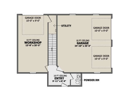 Garage Floor for House Plan #5801-00003