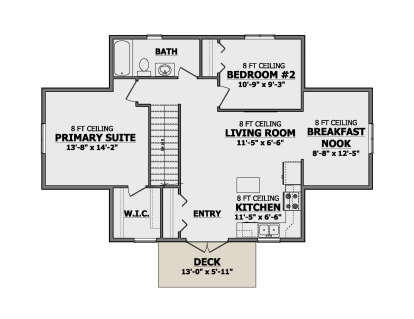 Second Floor for House Plan #5801-00003