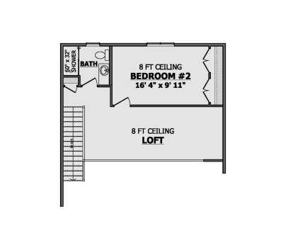 Second Floor for House Plan #5801-00004