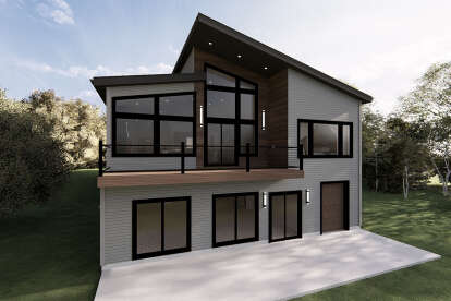 Contemporary House Plan #5801-00006 Elevation Photo