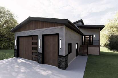 Contemporary House Plan #5801-00006 Elevation Photo