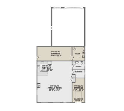 Basement for House Plan #5801-00006