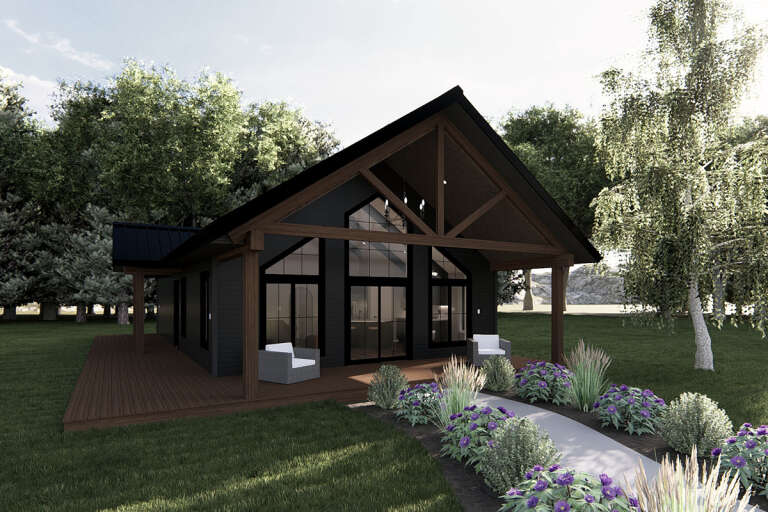 House Plan House Plan #33746 Angled Front Elevation