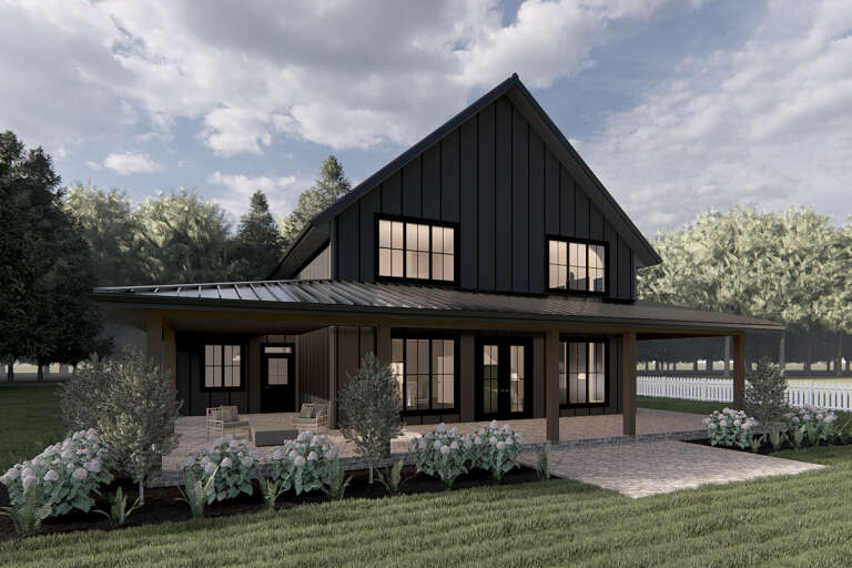 House Plan House Plan #33748 Angled Front Elevation