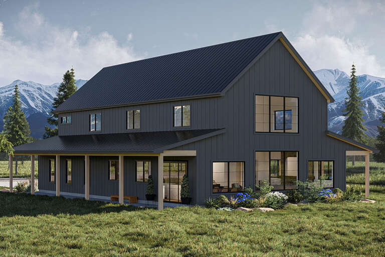 House Plan House Plan #33751 Angled Front Elevation