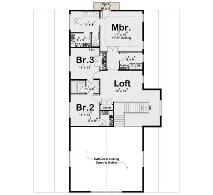 Second Floor for House Plan #963-01171