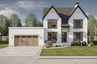 Modern Transitional House Plan #963-01172 Elevation Photo