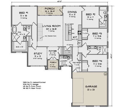 Main Floor for House Plan #4848-00486