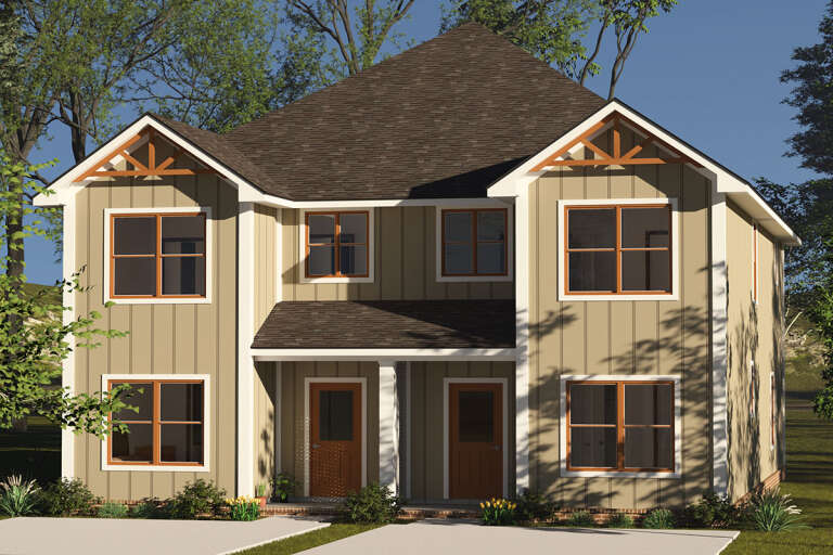 House Plan House Plan #33754 Angled Front Elevation