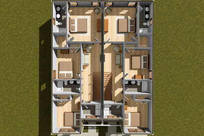 Overhead Second Floor for House Plan #4848-00487