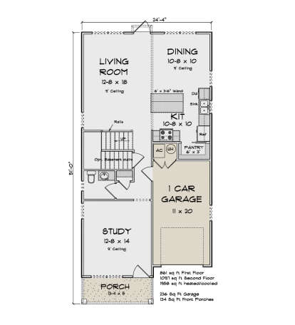 Main Floor for House Plan #4848-00489