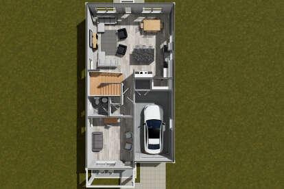 Overhead First Floor for House Plan #4848-00489