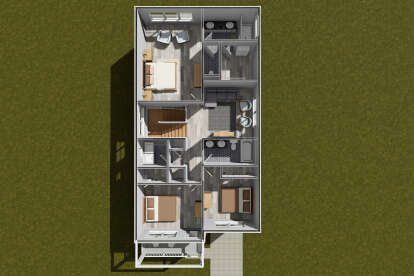 Overhead Second Floor for House Plan #4848-00489
