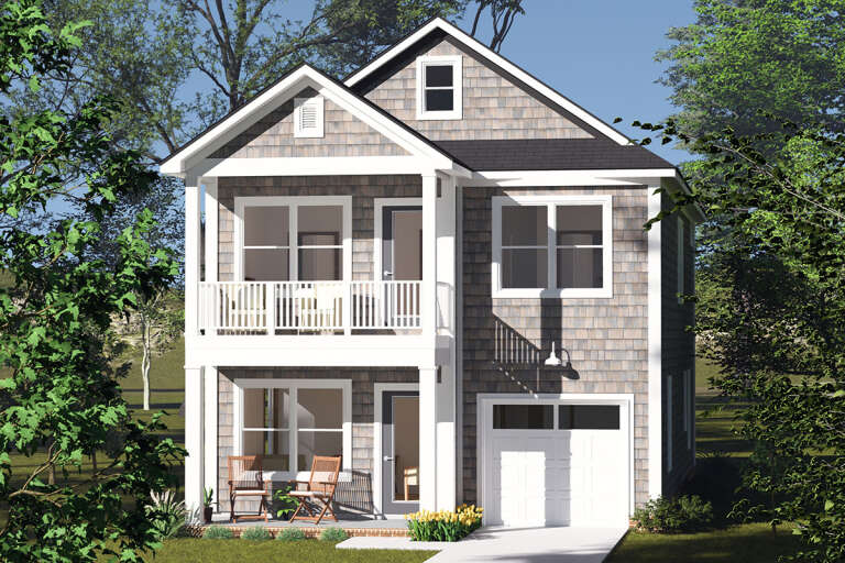 House Plan House Plan #33757 Angled Front Elevation