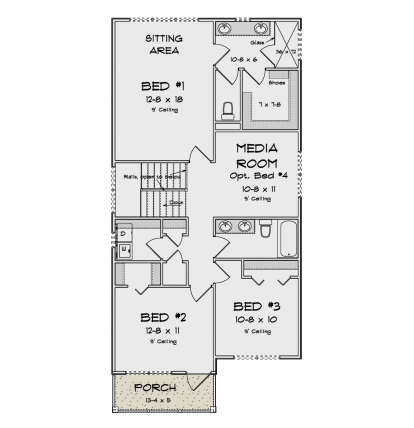 Second Floor for House Plan #4848-00490