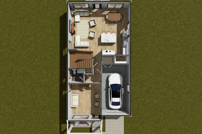 Overhead First Floor for House Plan #4848-00490