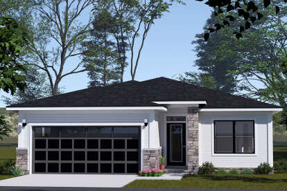 Modern House Plan #4848-00491 Elevation Photo