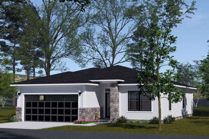 Modern House Plan #4848-00491 Elevation Photo