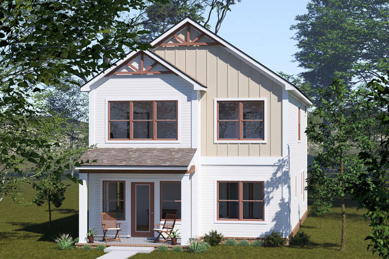 House Plan House Plan #33759 Angled Front Elevation