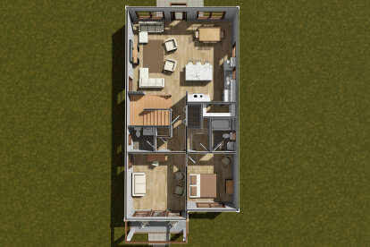 Overhead First Floor for House Plan #4848-00492