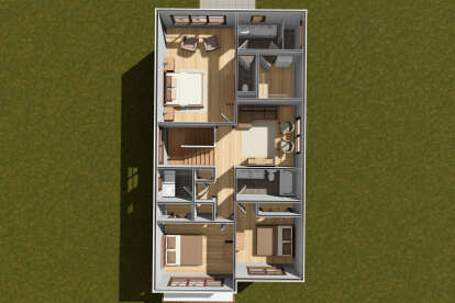 Overhead Second Floor for House Plan #4848-00492