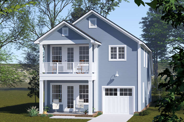 House Plan House Plan #33760 Angled Front Elevation
