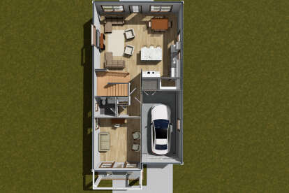 Overhead First Floor for House Plan #4848-00493