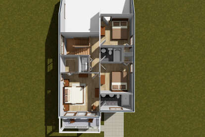 Overhead Second Floor for House Plan #4848-00493
