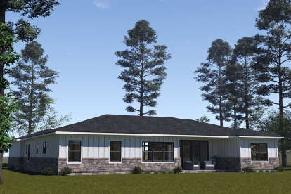Modern House Plan #4848-00494 Elevation Photo