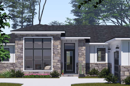 Modern House Plan #4848-00494 Elevation Photo