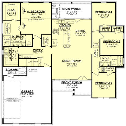 Main Floor for House Plan #041-00400