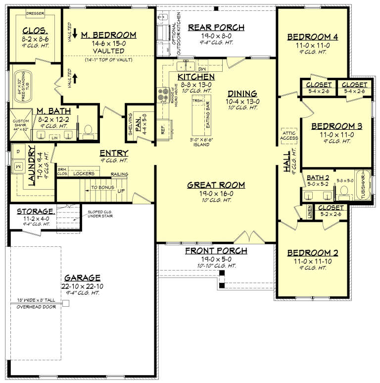 House Plan House Plan #33762 Drawing 1