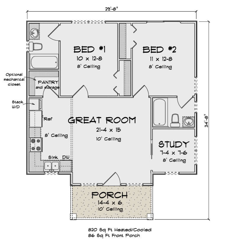 House Plan House Plan #33763 Drawing 1