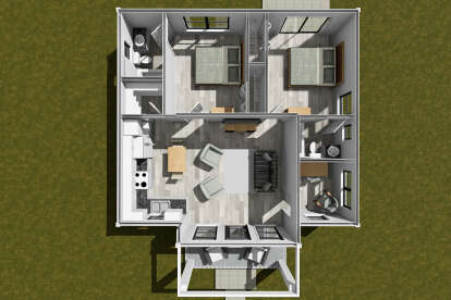 Overhead First Floor for House Plan #4848-00495