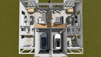 Overhead First Floor for House Plan #4848-00496