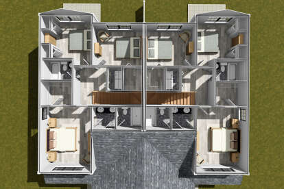 Overhead Second Floor for House Plan #4848-00496