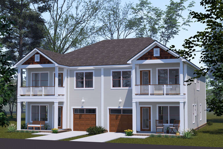 House Plan House Plan #33765 Angled Front Elevation