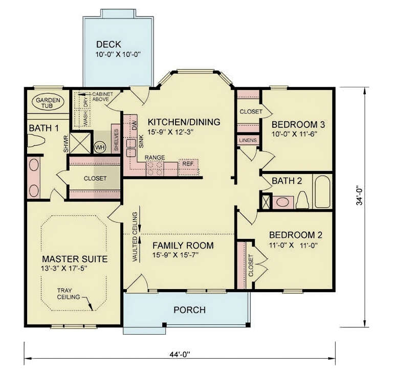 House Plan House Plan #33766 Drawing 1