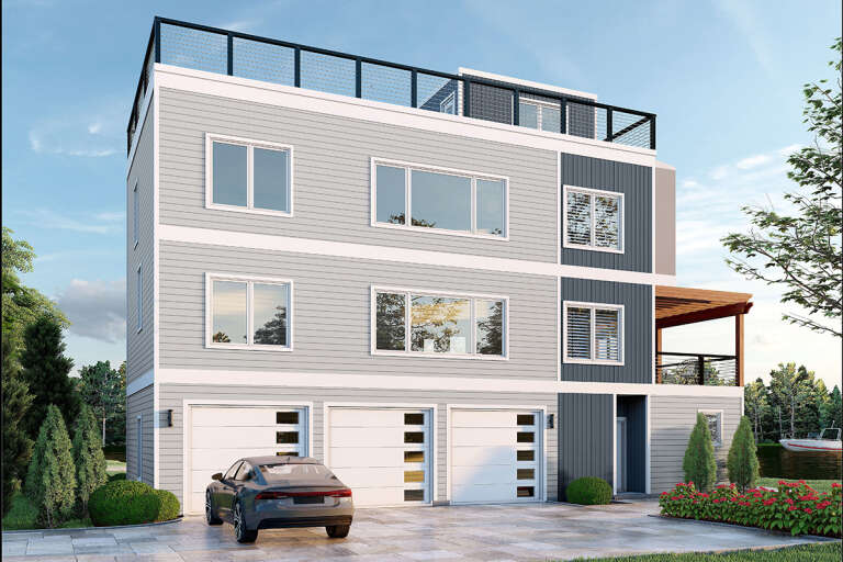 House Plan House Plan #33768 Angled Front Elevation